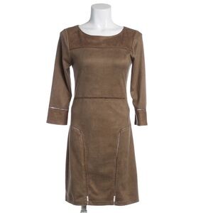 Hale Bob Women's Brown Suede-Effect Shift Dress - 3/4 Sleeve